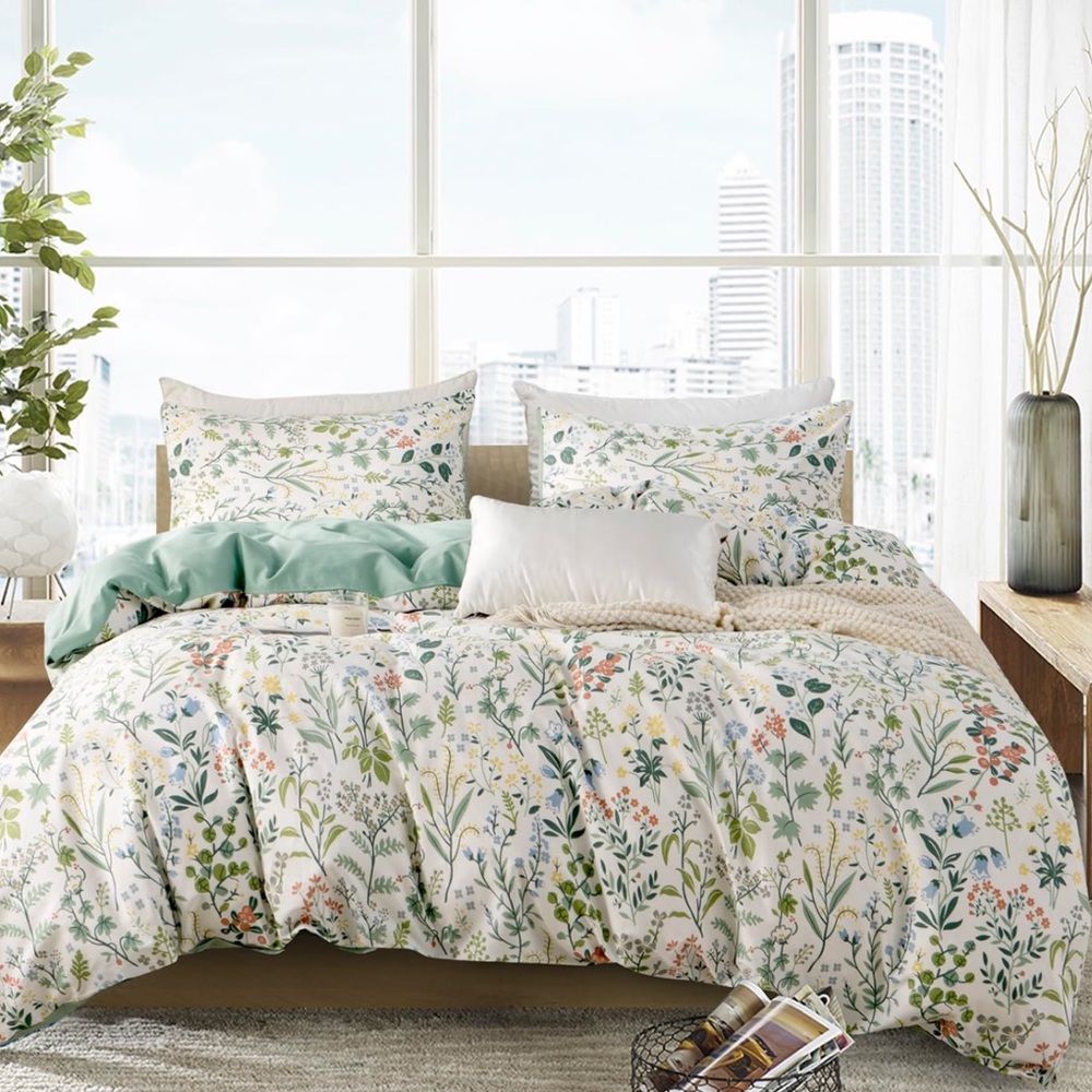 Floral Pattern Bedding Set-TWIN SIZE